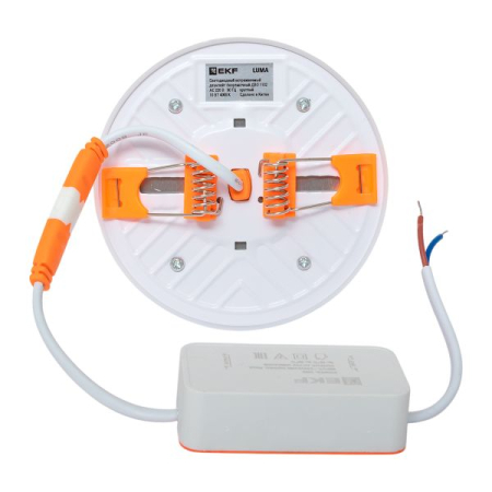 Светодиодный встраиваемый даунлайт безрамочный ДВО 1102 круглый 10Вт 4000K IP20 LUMA EKF