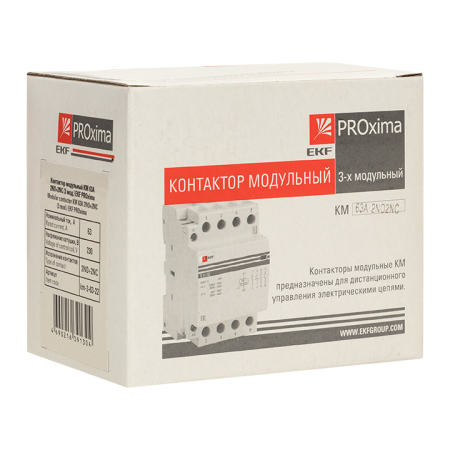 Контактор модульный КМ 63А 2NО+2NC (3 мод.) EKF PROxima