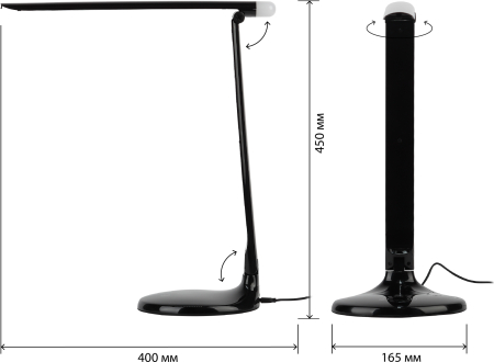 Светильники настольные  ЭРА NLED-482-10W-BK черный наст.светильник