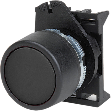 Кнопка плоская без фиксации, черная