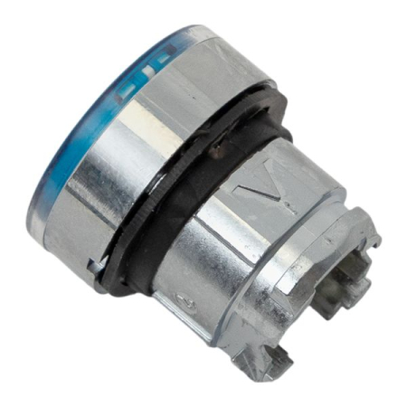 Исполнительный механизм кнопки XB4 синий плоский возвратный без фиксации, с подсветкой IP65 EKF