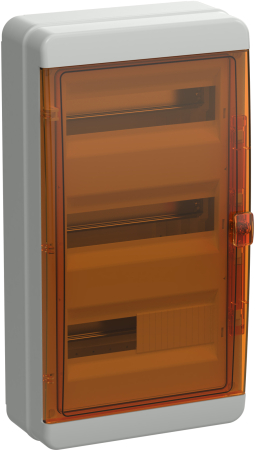 TEKFOR Корпус пласт. КМПн-36 IP65 оранж. прозр. дверь IEK