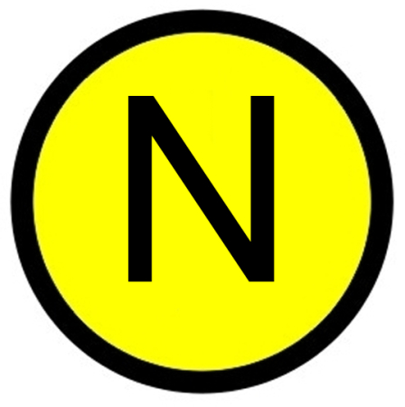 Наклейка "N" (d20мм.) EKF PROxima