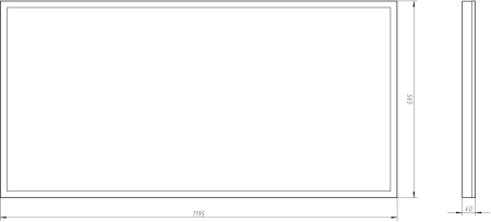 SPO-960-3-40K-062  Светильник светодиодный ЭРА SPO-960-3-40K-062 62Вт 4000К 6720Лм 1195x595x40 матовый
