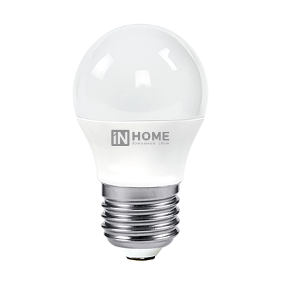 Лампа светодиодная LED-ШАР-VC 4Вт 230В Е27 6500К 360Лм IN HOME