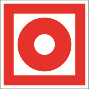 Знак безопасности NPU-2424,F10 "Кнопка включения установок пожарной автоматики"