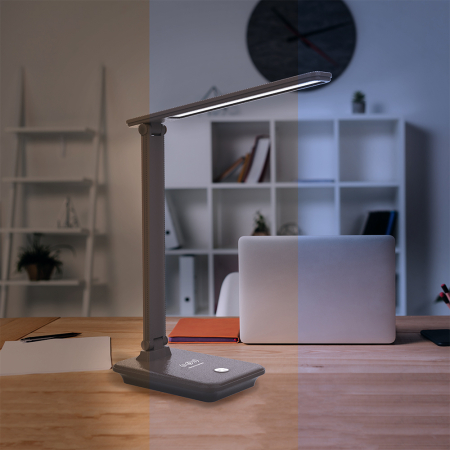 Настольный светодиодный светильник Feron DE1728  25W, 3000-6000К, 100-240V, коричневый