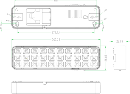 DBA-102-0-20 3Вт  200x55x30 наличие эвакуационного знака в комплекте Выход. 300 мин в режиме эконом