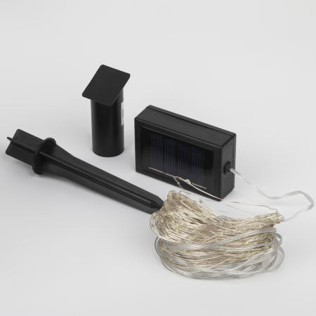 ERASF22-17  Садовая гирлянда ЭРА ERASF22-17 Нить на солнечной батарее, холодный свет 21,9 м