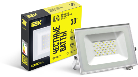 Прожектор светодиодный СДО 06-30 IP65 6500K белый IEK