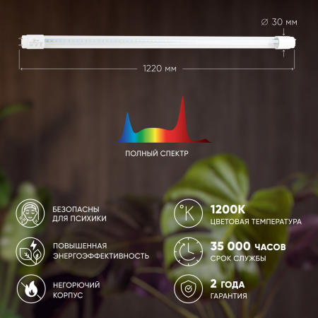 ЭРА Лампа полного спектра FITO-18W-Ra90-Т8-G13-NL (25/700)