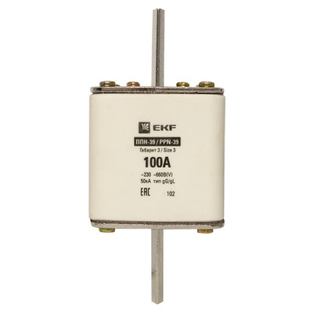 Плавкая вставка ППН-39 630/100А габарит 3 EKF PROxima
