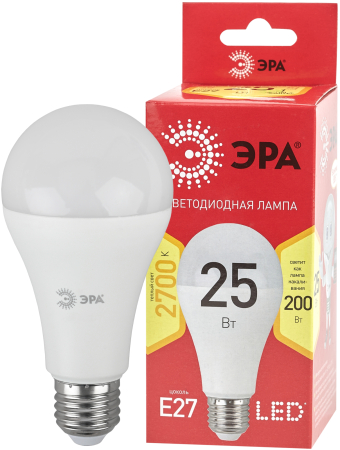 LED A65-25W-827-E27 R ЭРА (диод, груша, 25Вт, тепл, E27) (10/100/1200)