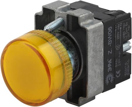 BLS50-BU-K05E  Индикатор ЭРА BLS50-BU-K05E LAY5-BU65 желтого цвета d22мм