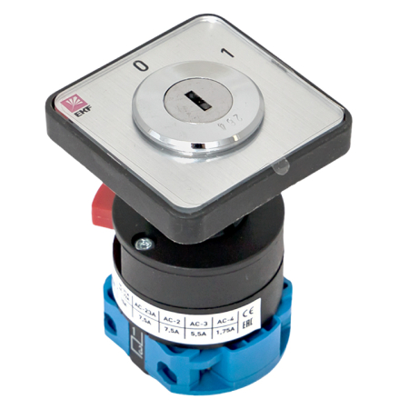 Переключатель кулачковый ПК-1-112 10А 2P «0-1» с ключом EKF PROxima