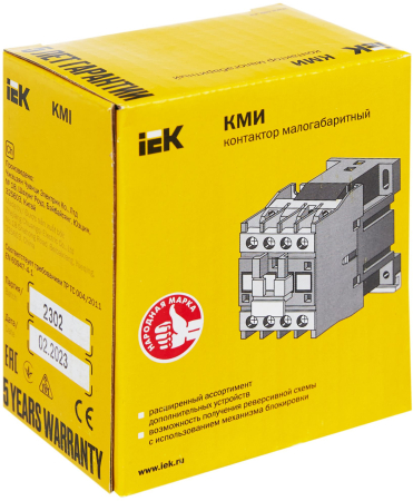 Контактор КМИ-11210 12А 230В/АС3 1НО IEK