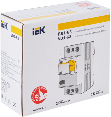 УЗО ВД1-63 2Р 25А 300мА IEK