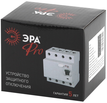 УЗО ВД1-63 Электромеханическое 3P+N 40А 30mA NO-902-39 ЭРА Pro