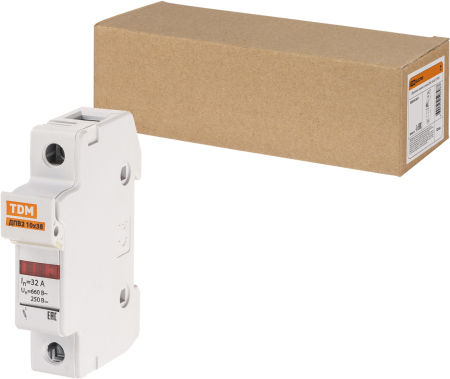 Держатель плавких вставок ДПВ2 10х38 1П TDM