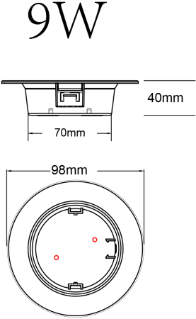 Светильник светодиодный встраиваемый ЭРА LED 21-9-3K круглый 9Вт 3000К