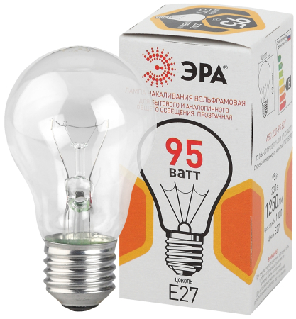 Лампа накаливания  ЭРА A50 груша 95Вт 230В Е27 цв. упаковка