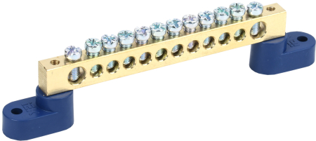 Шина N "ноль" на двух угловых изол ШНИ-8х12-12-У2-С IEK