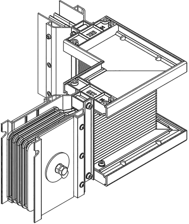 Секц. угл. лев. 1600А Al 3L+N+PER IP55 тран. IEK