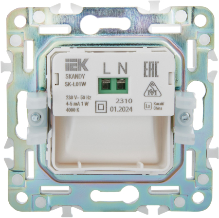 SKANDY Подсветка LED встраиваемая SK-L01W арк. бел. IEK