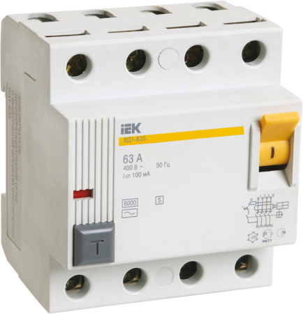 УЗО ВД1-63S 4Р 63А 100мА IEK