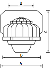 ACORN LED 20 RN1 D150 5000K with tempered glass 36 VAC G3/4 светильник