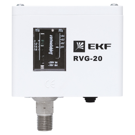 Реле избыточного давления EKF RVG-20-0,6 (0,6 МПа)