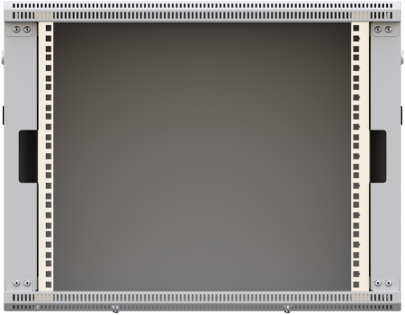 Шкаф настенный 19" TERACOM PRO 9U 600х450 мм дверь стеклянная с замком-ручкой серый