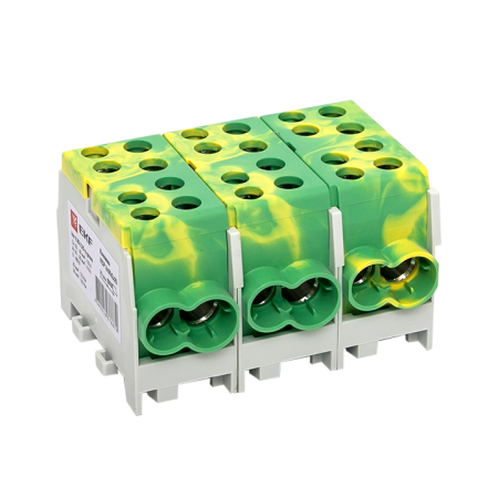 Клемма распределительная КСР с двойным винтом 2x35/2x25 желто-зеленая EKF PROxima