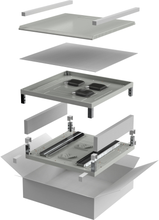 ITK LINEA N Компл. осн. и крыша 600х800мм шкафа 28-47U сер.