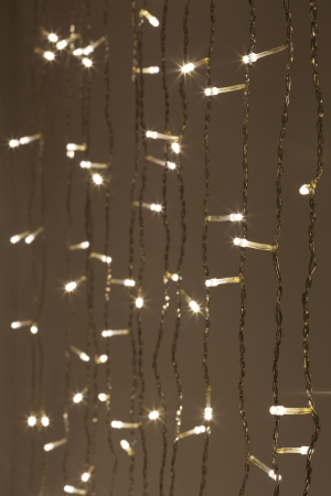 Светодиодная новогодняя гирлянда ЭРА  ЕNIGW - 400W Занавес 8 режимов 3*3 м холодный белый 320 LED IP20 220 V