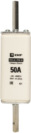 Плавкая вставка ППН-33 160/ 50А габарит 0 EKF PROxima