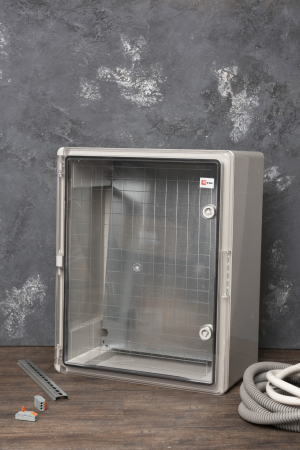 Щит пластиковый с монтажной платой прозр. дверь 500х400х240 мм IP65 EKF PROxima