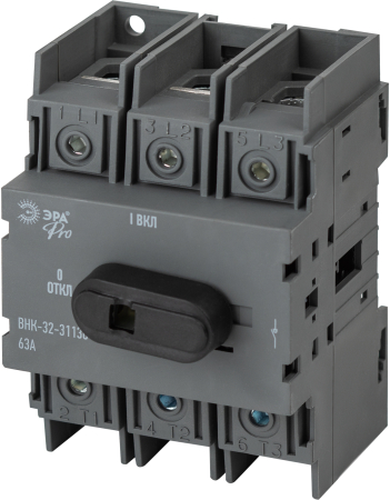 mvr20-3-063E  Выключатель-разъединитель ВНК-32-31130 ЭРА PRO mvr20-3-063E 3П 63А с установленной фронтальной рукояткой управления