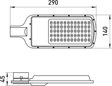 SPP-503-0-50K-080 ЭРА Светильник уличный 80Вт 8000лм 5000К КСС "Ш" 48мм,