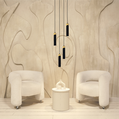 Подвесной светильник WOLTA WSL-GU10/P06BG IP20 под лампу GU10 Чёрный/золото DOLCE D55x300 1/20