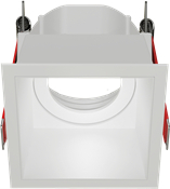 Рамка для модульного светильника "ВАРТОН" FLEX 50 10 квадратная встраиваемая утопленная 85х85х65мм RAL9010 поворотная