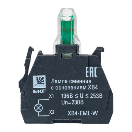 Лампа сменная c основанием XB4 белая  230В EKF PROxima
