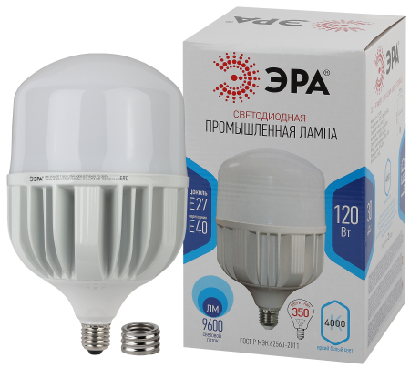 Лампочка светодиодная ЭРА STD LED POWER T160-120W-4000-E27/E40 Е27 / Е40 колокол нейтральный белый свет