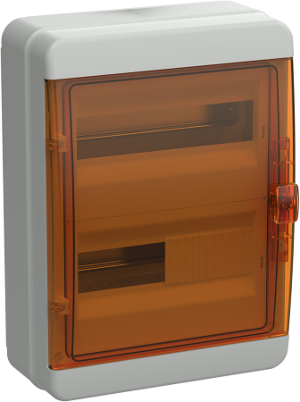TEKFOR Корпус пласт. КМПн-24 IP65 оранж. прозр. дверь IEK