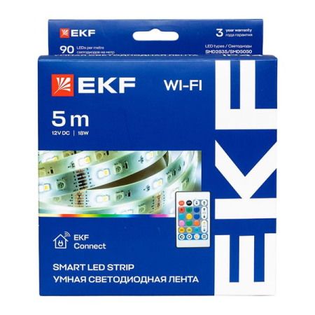 Умная светодиодная лента EKF Connect RGBW 5m