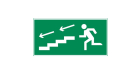 пиктограмма "ПО ЛЕСТНИЦЕ ВНИЗ ВПРАВО" 310х90мм для аварийно-эвакуационного светильника Basic IP65 пиктограмма "ПО ЛЕСТНИЦЕ ВНИЗ ВПРАВО" 310х90мм для аварийно-эвакуационного светильника Basic IP65