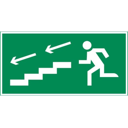 пиктограмма "ПО ЛЕСТНИЦЕ ВНИЗ ВПРАВО" 310х90мм для аварийно-эвакуационного светильника Basic IP65