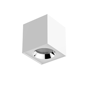 Светильник LED "ВАРТОН" DL-02 Cube накладной 125*135 20W 3000K 35° RAL9010 белый матовый