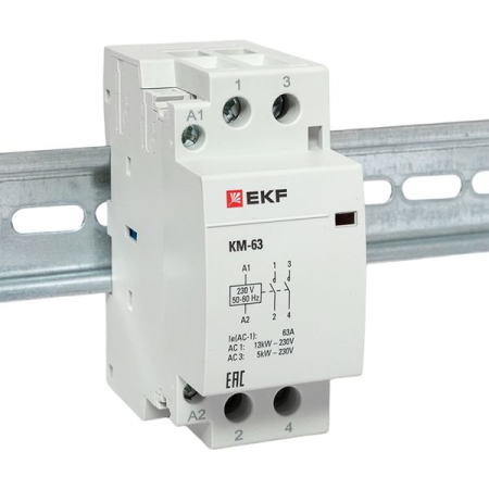 Контактор модульный КМ 63А 2NО (2 мод.) EKF PROxima