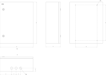 Навесные металлокорпуса NO_ECO_STM_SHMP-06_IP31  ЭРА ЭКО СТМ ЩМП-06 (500х400х165)